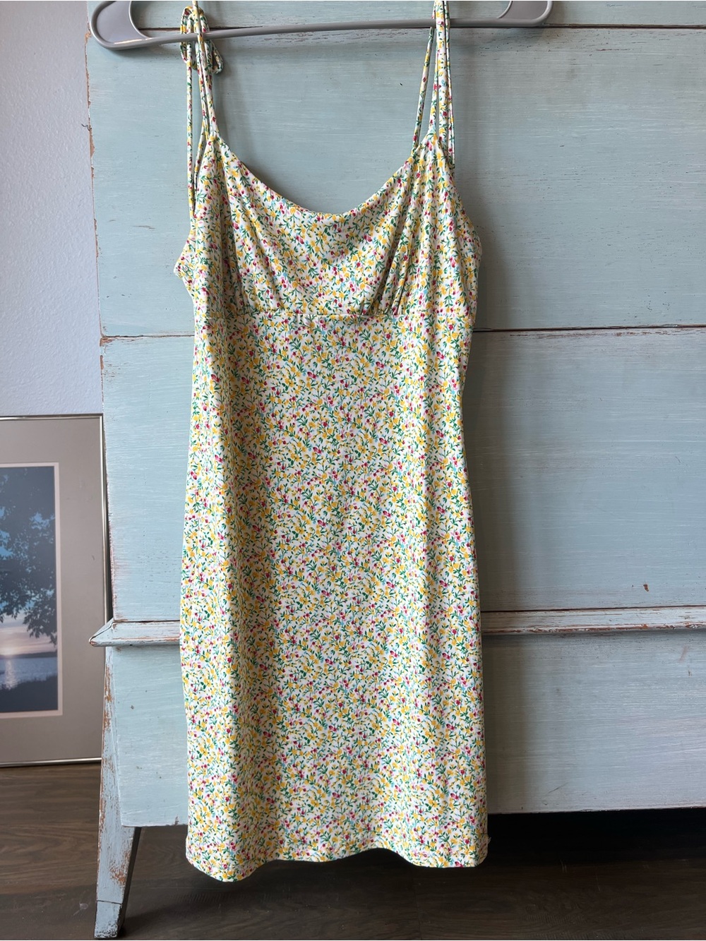 Audrey 3+1 Yellow Floral Spaghetti Strap Dress